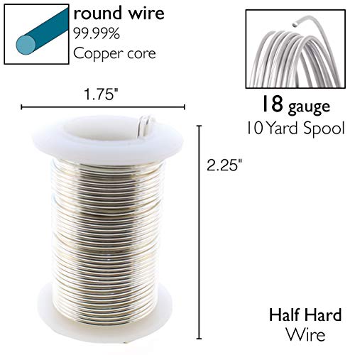 Image of The Beadsmith Wire Elements 18-Gauge Lacquered Tarnish-Resistant Copper Wire for Jewelry Making, 10 Yard, 9.14 Meter Spool