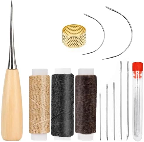 Kit de Réparation Cuir BINJCE – Aiguilles et Fil Ciré, Outils de ...