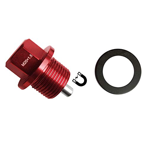 Bouchon Huile magnétique SIMONI RACING RM20 en Ergal Rouge pour carter