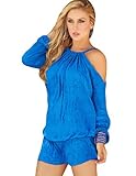 Mapalé by AM:PM Women's Romantic Draped Billow Mini Dress, Royal Blue, Small