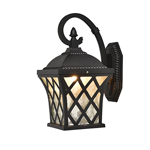 Luz de Pared, lámpara de Pared Impermeable para Exteriores de Aluminio con Rejilla de Lujo; Villa Europea Balcón Pasillo Jardín Poste de la Puerta Lámpara de pa