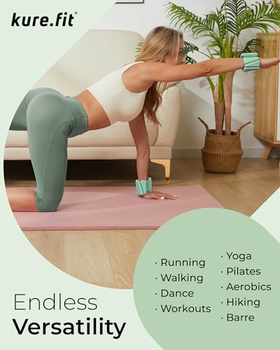 Image of Pilates Weight | Wrist & Ankle Weights for Women | Weighted Bangles | 1LB / 2LB Each (Set of 2)