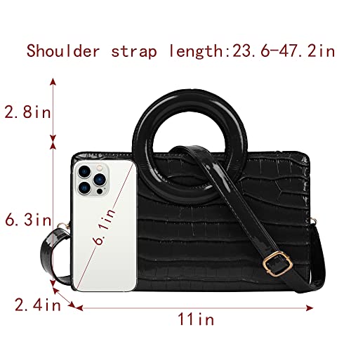 Image of ZLMBAGUS Women Vintage Flap Tote Top Handle Satchel Handbags PU Leather Clutch Purse Shoulder Bag