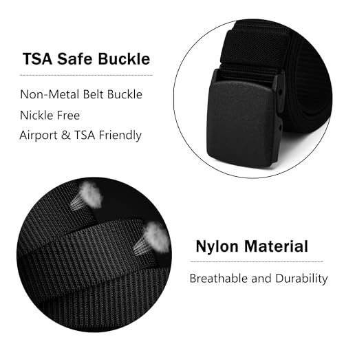 Mile High Life | Nylon Web Belt | Outdoor Military Belt | TSA Safe Buckle Plastic/Metal4