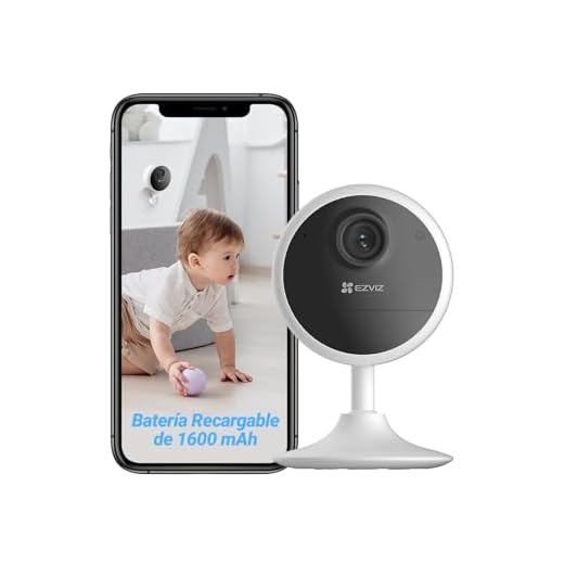 EZVIZ Camara Vigilancia WiFi Interior con Bateria de 40 Dias 1080P Camara IP de Seguridad, Deteccion de Persona Humana, Audio Bidireccional, Soporta Tarjeta hasta 512GB,Compatible con Alexa,CB1