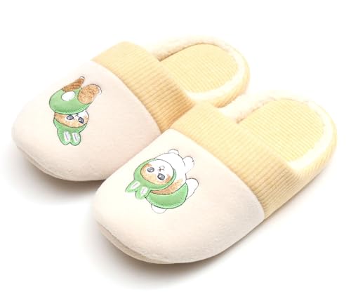 [mofusand] モフサンド ふりむきチャールス ルームシューズ スリッパ [うさにゃん サメにゃん 刺繍 アップリケ] (アイボリー)のサムネイル