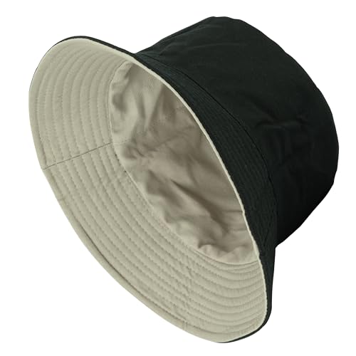 Image of Gelante Reversible Bucket Hat for Men and Women - Cotton, Outdoor Sun Protection Bucket Hats.