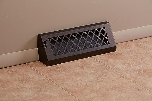 15-Inch, Tuscan Oil-Rubbed Bronze Baseboard Vent with Air-Volume Damper &