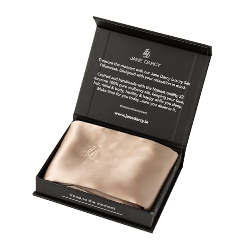 Funda de almohada de seda de lujo champán