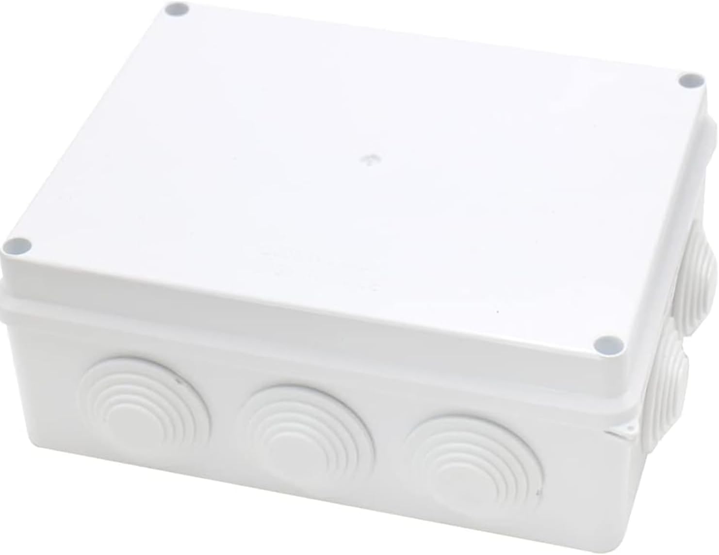 Khazna ABS Plastic Electrical Box IP65 Plastic Waterproof Dustproof Junction Box Electrical Enclosure White 7.9”×6.1”×3.1”inch(200×155×80mm)