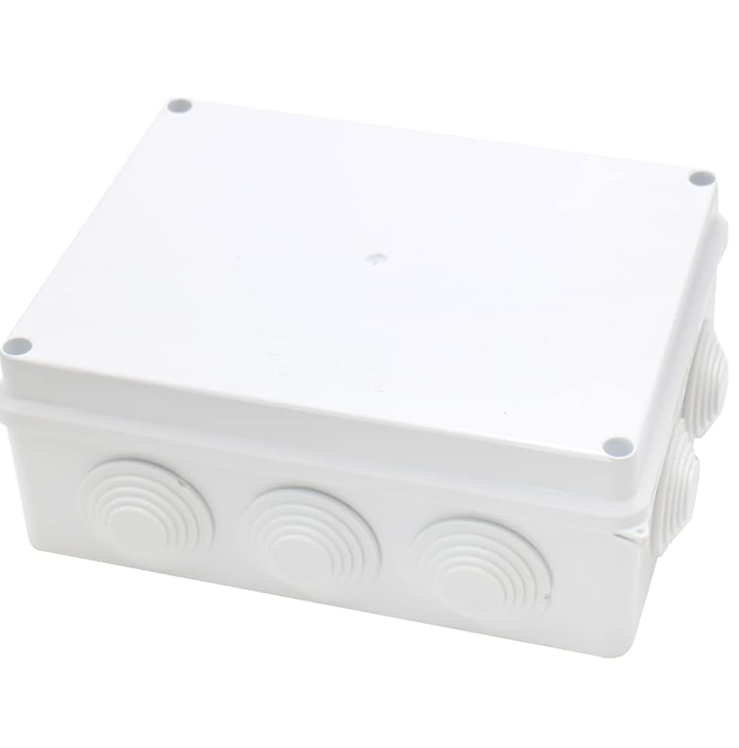 Khazna ABS Plastic Electrical Box IP65 Plastic Waterproof Dustproof Junction Box Electrical Enclosure White 7.9”×6.1”×3.1”inch(200×155×80mm)