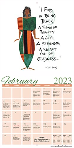 2023 African American Monthly Wall Calendar, Shades Of Color: Girlfriends, A Sister’s Sentiments, Highlighting Black Culture Through Beautiful Art, 12 By 12 Inches, Artist: Cidne Wallace (23Gf) #TOP3