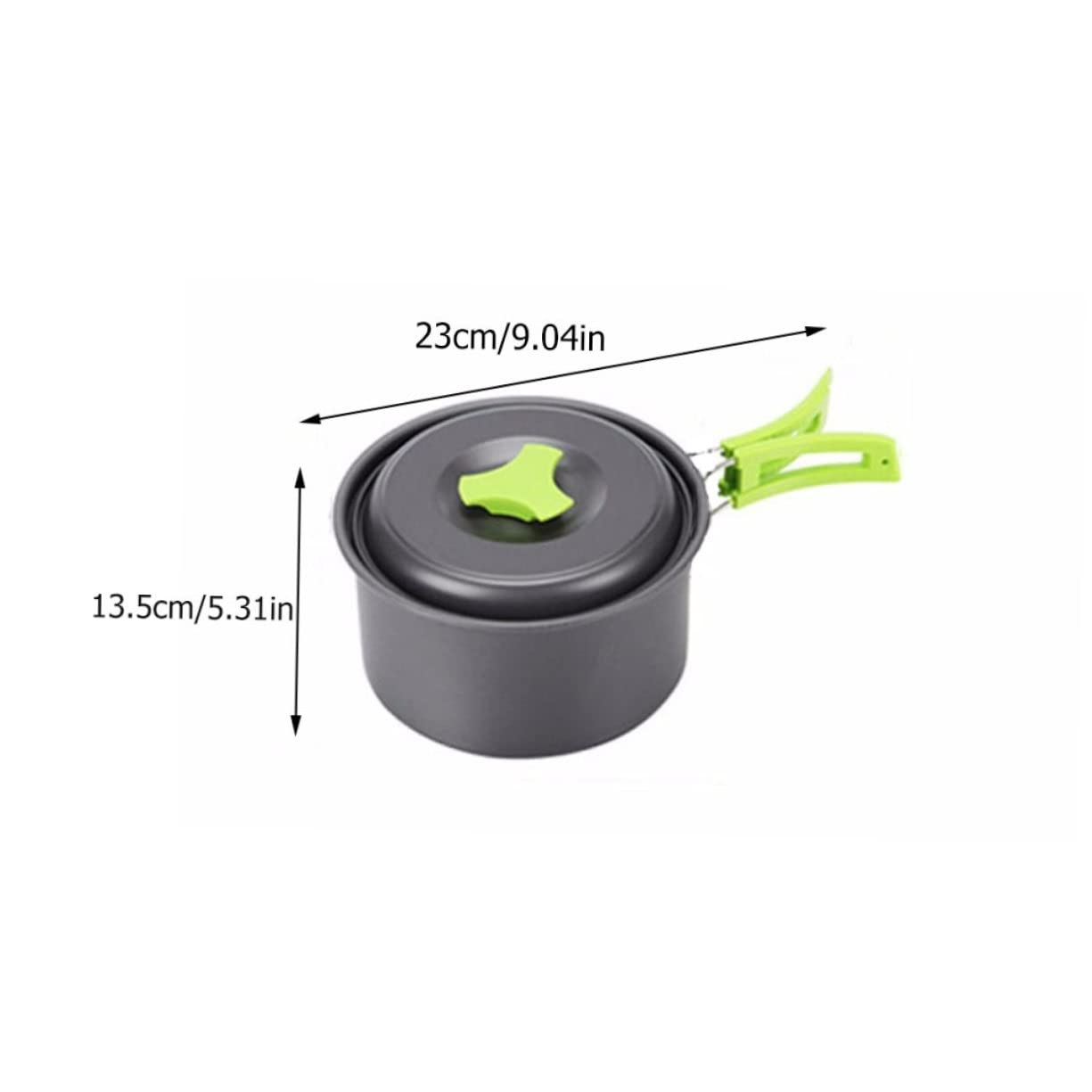 DECOMELODY 1set Portable Oxide Camping Cookware Outdoor Picnic Cooking Handles Lightweight and Easy to Clean Includes Storage Bag for Convenient Carry