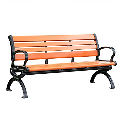 Banc de Jardin avec Dossier en Aluminium et Bois Composite WPC 150 cm