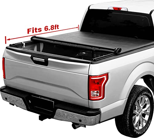 Tonneau Cover Soft Roll Up for 2017-2022 F-250 F-350 Superduty SD, Truck Bed Covers Compatible with 2017 2018 2019 2020 2021 2022 Ford F-250 F-350 Superduty SD 6.8ft