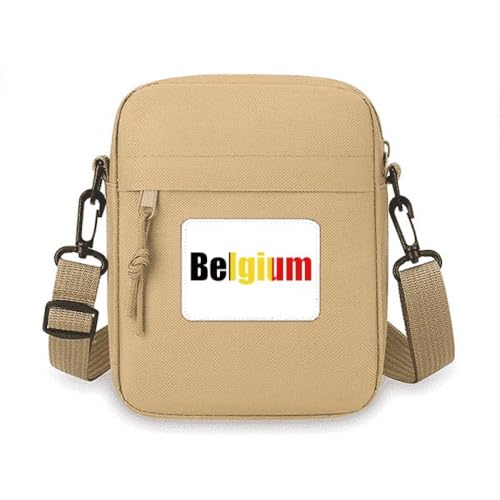 Mini sac à bandoulière pour téléphone portable drapeau Belgique noir