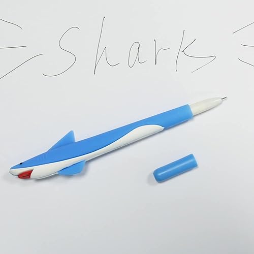 Miniatura 4 de Cooapen Bolígrafo de gel con forma de tiburón suave al tacto y de dibujos animados, de 0.020 in, tinta negra, kawaii, papelería, para oficina,