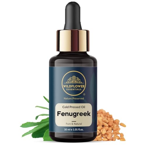 Image of Cold Pressed Fenugreek Oil Pure & Natural for Hair, Skin, Body with Glass Dropper 30ml