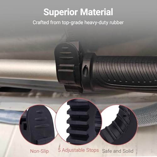 Aeloifft 2PCS Shovel mount,Quick Release Rubber Clamp 1\'\'to1-1/3\"diameter Roof rack clamps for Trucks, SUV, UTV, ATV, lorry,RV Van(Black)