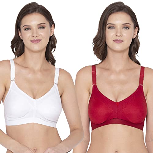 Image of SOUMINIE - Minimizer Bra - Non Padded - Cotton Rich - Broad Straps - Full Coverage - Wireless Seamless T-Shirt Bra