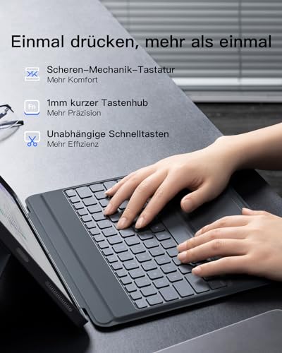 Étui de clavier iPad Pro 12,9 en cuir premium amovible et rétroéclairé - 10