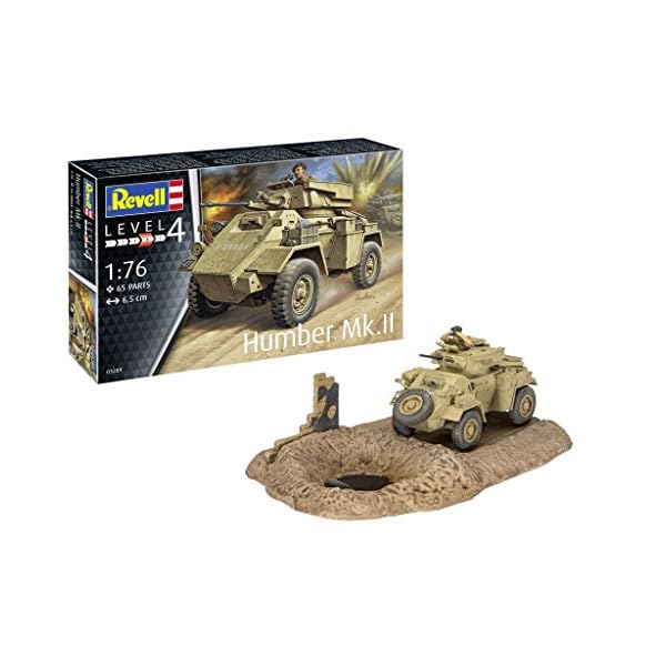 Revell 03289 Humber Mk.II, Panzermodellbausatz 1:76 originalgetreuer Modellbausatz für Fortgeschrittene, unlackiert
