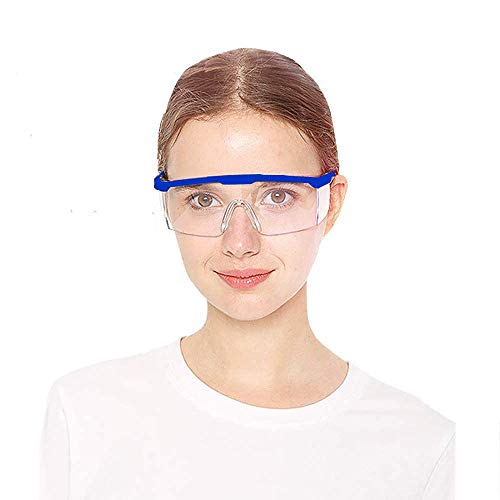 Lunettes de Protection, Anti-éclaboussures sécurité Lunettes de Protection Respirantes Anti poussière pour Unisexe (Transparent)