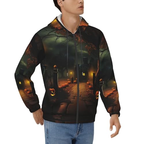 Sweat à capuche décontracté d'Halloween EdWal veste zippée homme