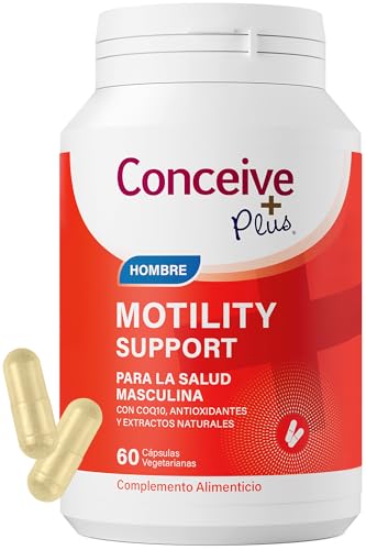 Conceive Plus Apoyo a la motilidad Masculina - Suplemento de Fertilidad - Vitamina E, Zinc, Ginseng, CoQ10 - Potenciador del recuento de espermatozoides - 60 Cápsulas, Suministro de 30 Días