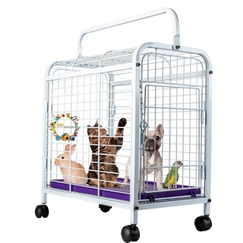 Gaiola Para Transporte Avião Viagens Animais Portátil Leva Pet Qualidade Segurança(AZUL/PRETO)