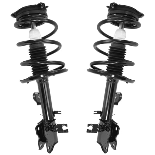 Image of Detroit Axle - Front Struts Control Arms Kit for 2011-2017 Nissan Quest 2 Lower Control Arms with Ball Joints 2 Struts with Coil Spring 2012 2013 2014 2015 2016 Replacement