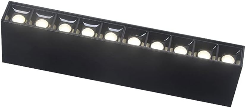 Spotlights，10-Light Ceiling Spotlight Black AlumiExpression artistique m Mounted Accent Spot Lighting, Indoor Mount Fixture, Directio l for Galley Kitchen Living Room/3000k