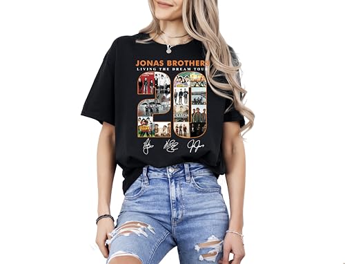 20th Anniversary Of Jonas Shirt, Jonas Fan Merchandise Shirt, Brother Living The Dream Tour 2025 Shirt3