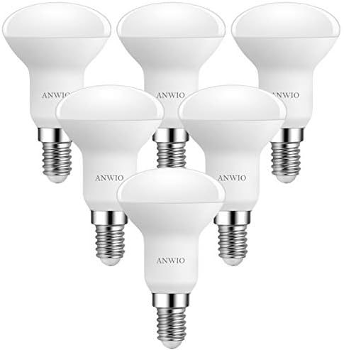 ANWIO E14 Reflector Spotlight LED Bulb, 4.9W R50 E14 LED Light Bulbs Screw,40W Equivalent,2700K Warm White,470Lm, Non-Dimmable 6 PCS