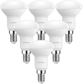 ANWIO E14 Reflector Spotlight LED Bulb, 4.9W R50 E14 LED Light Bulbs Screw,40W Equivalent,2700K Warm White,470Lm, Non-Dimmable 6 PCS
