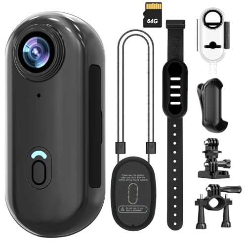 4K Mini Body Camera with 64GB Waterproof Wide Angle