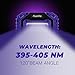 KunHe 2 Pack Rechargeable UV Black Light Portable Battery Powered Blacklight Cordless UV Light 395nm Ultraviolet Floodlight Lamp for Night Fishing Dark Glow Party Halloween