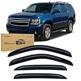 Nilight Window Rain Guards for Chevy Tahoe/GMC Yukon 2007 2008 2009 2010 2011 2012 2013 2014, Out-Channel Window Visors Vent Wind Deflectors-4PCS
