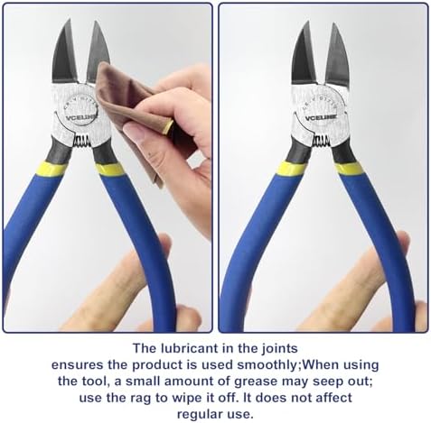 VCELINK Wire Cutters, 6 inch Flush Cutters, Small Side Cutters, Professional Wire Cutters for Crafting, Jewellery Making, Floral, DIY Model Making