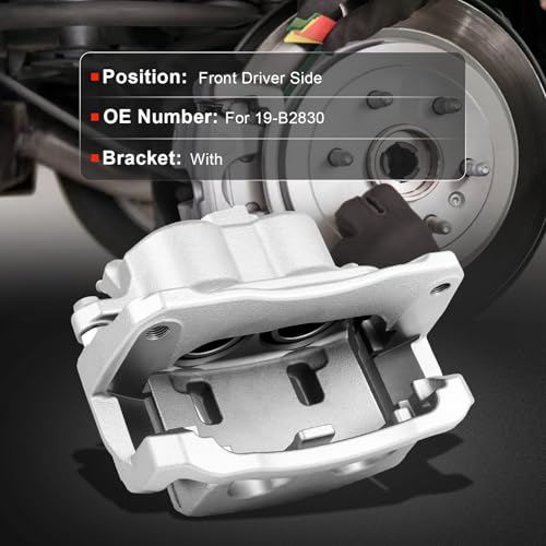 Image of cciyu Front Left Disc Brake Caliper Assembly with Bracket For Lexus For ES300 V6 3.0L 2002-2003, For Lexus For ES330 V6 3.3L 2004-2006 Replace# 19-B2830 Front Driver Side