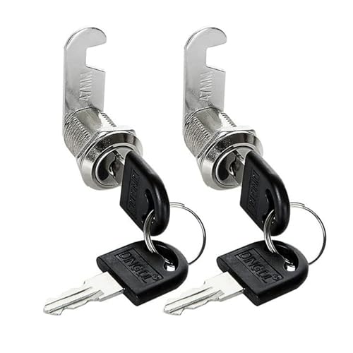 Security Mailbox Lock,2 Pcs Security Cam Lock Cabinet Locks Letterbox Locks Cupboard Locks with Key for Mailbox Drawer Cupboard Cabinet Furniture Door Post Box Locks(16mm)