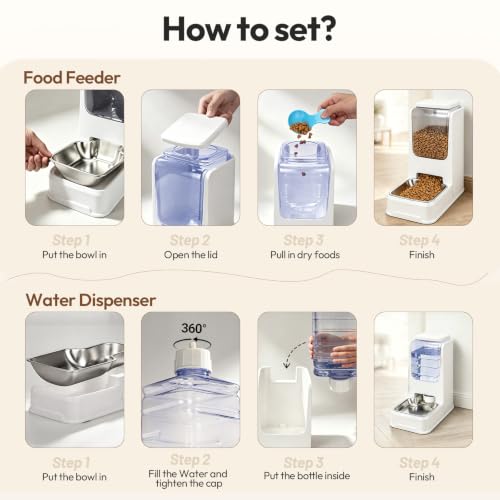 MJpepark Automatic Cat Feeder, Pet Food Dispenser for Cats Dog (White) by MJpepark - Used condition - Image 7