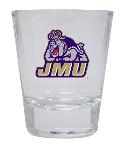 R and R Imports James Madison Dukes Round Shot Glass Officially Licensed Collegiate Product