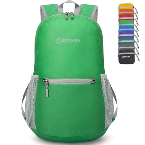 Image of ZOMAKE Ultra Lightweight Hiking Backpack 20L - Packable Small Backpacks Water Resistant Daypack for Women Men(Grass green)