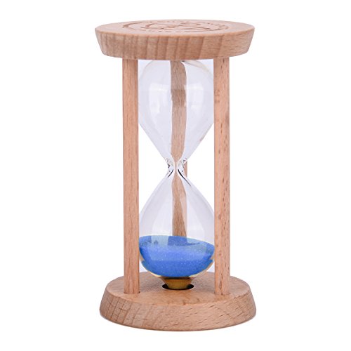 She-Lin Mini-Sanduhr - Holz-Sanduhr, Sanduhr, Holzfarbe, Sanduhr-Werkzeug für Zuhause und Restaurant, 3 Minuten Sanduhr Cover