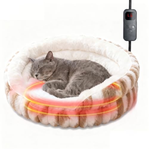 Cat Heated Bed, Electric Washable Pet Bed
