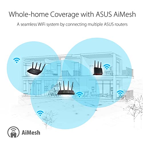 ASUS AX3000 WiFi 6 Router (RT-AX57) - Dual Band Gigabit Wireless Internet Router, Gaming & Streaming, AiMesh Compatible, Included Lifetime Internet Security, Parental Control, MU-MIMO, OFDMA by ASUS - Image 8