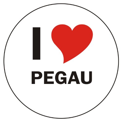 I Love Pegau autocollants – 8 cm de diamètre rond – Très élégant