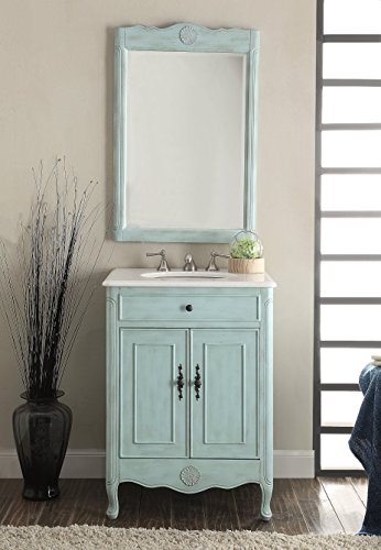 Benton Collection 26'' Cottage Style Bathroom Vanity (Vanity with Mir/BS