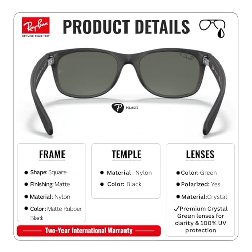 Image of Ray-Ban RB2132 NEW WAYFARER CLASSIC POLARIZED Sunglasses w /Official Kit